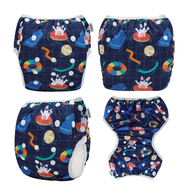 ALVABABY One Size Positioning  Printed Swim Diaper -(SWD-BS107A)