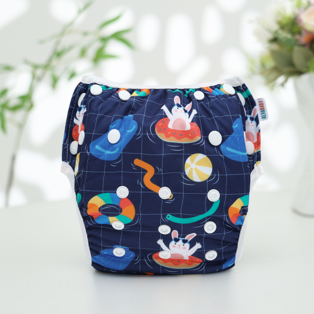 ALVABABY One Size Positioning  Printed Swim Diaper -(SWD-BS107A)