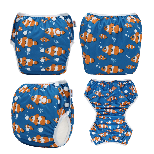 ALVABABY One Size Positioning  Printed Swim Diaper -(SWD-BS105A)