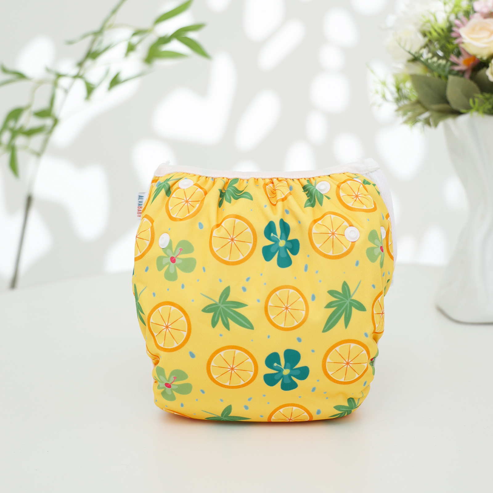 ALVABABY Reusable Swim Diaper - Adjustable One Size Swimwear for Infants & Toddlers (SW-BS102A)