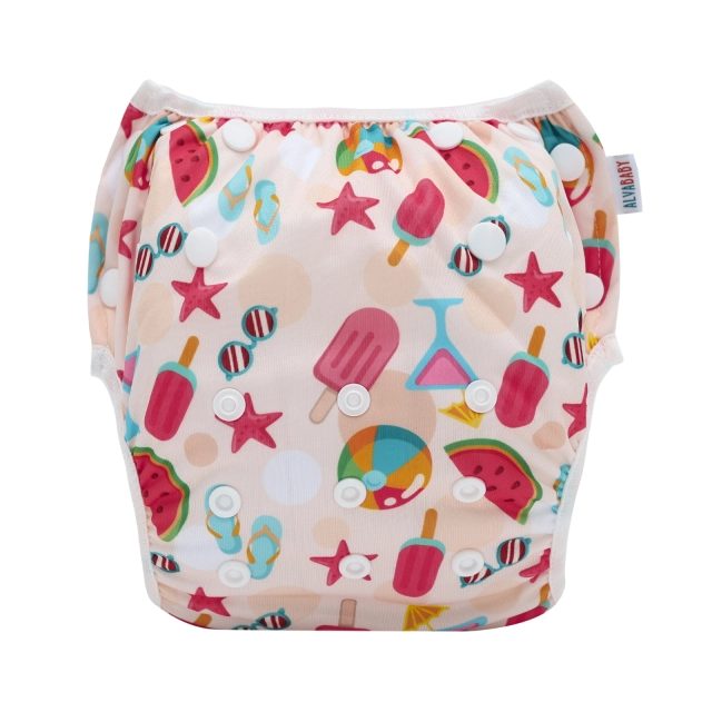 ALVABABY One Size Printed Swim Diaper -(SW-BS103A)