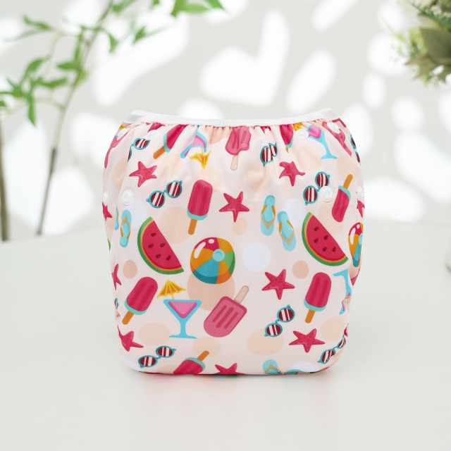 ALVABABY One Size Printed Swim Diaper -(SW-BS103A)