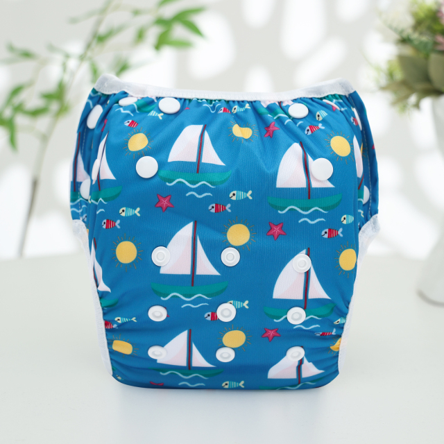 ALVABABY One Size Positioning  Printed Swim Diaper -(SWD-BS106A)