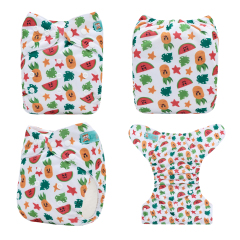 ALVABABY One Size Print Pocket Cloth Diaper-(H458A)