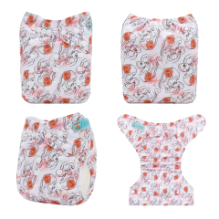 ALVABABY One Size Print Pocket Cloth Diaper-(H461A)