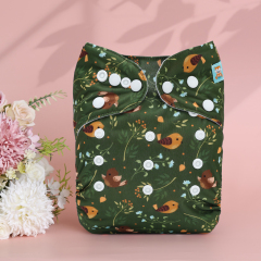 ALVABABY One Size Print Pocket Cloth Diaper-(H460A)