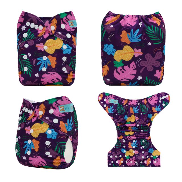 ALVABABY One Size Print Pocket Cloth Diaper-(H457A)