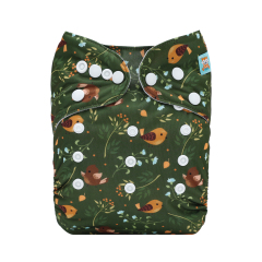 ALVABABY One Size Print Pocket Cloth Diaper-(H460A)