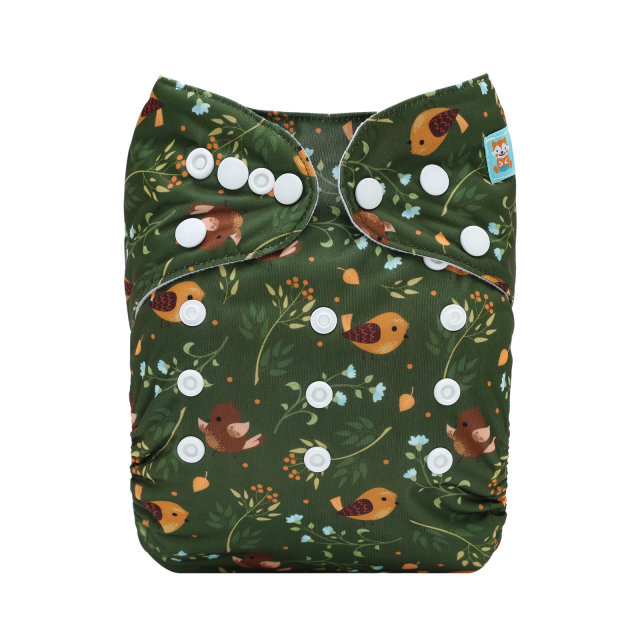 ALVABABY One Size Print Pocket Cloth Diaper-(H460A)