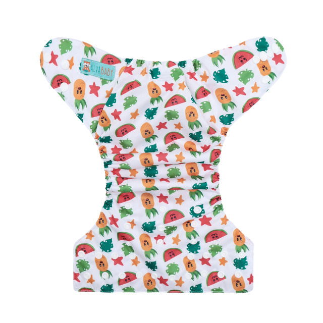 ALVABABY One Size Print Pocket Cloth Diaper-(H458A)