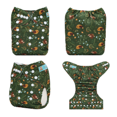 ALVABABY One Size Print Pocket Cloth Diaper-(H460A)