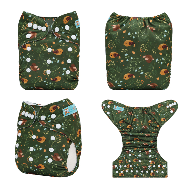 ALVABABY One Size Print Pocket Cloth Diaper-(H460A)