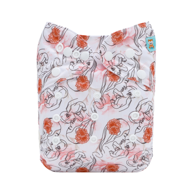 ALVABABY One Size Print Pocket Cloth Diaper-(H461A)
