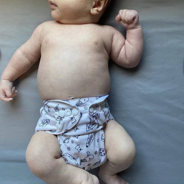 ALVABABY One Size Print Pocket Cloth Diaper -Planet(H132A)