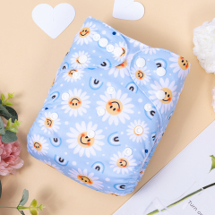 ALVABABY Printed Cloth Diaper - One Size Adjustable Washable & Reusable Diaper with Pocket for Babies (H433A Flowers)