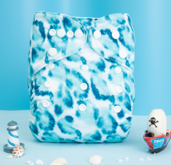 ALVABABY Printed Cloth Diaper - One Size Adjustable Washable & Reusable Diaper with Pocket for Babies-(H424A)