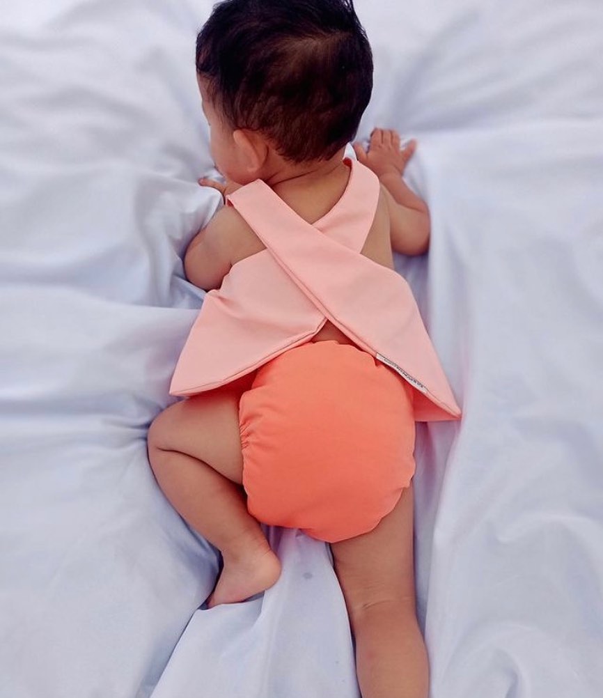 ALVABABY Newborn Cloth Diaper - Adjustable,Washable,Reusable Cloth Diaper with Pocket for Baby under 12lbs (SB17A Orange)