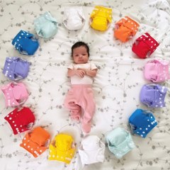 ALVABABY Newborn Cloth Diaper - Adjustable,Washable,Reusable Cloth Diaper with Pocket for Babies under 12lbs (SB03A Blue)