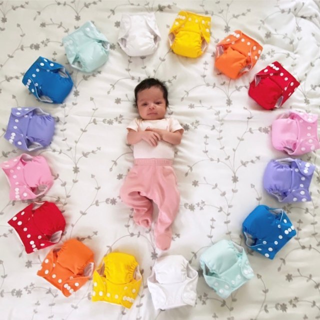 ALVABABY Newborn Cloth Diaper - Adjustable,Washable,Reusable Cloth Diaper with Pocket for Babies under 12lbs (SB03A Blue)