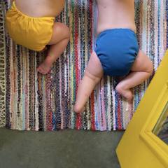 Reusable Cloth Diaper Cover with Snap Closure Cloth Diaper Shell for Prefold Flat or Fitted Diaper Inserts- Yellow (DC-B01)