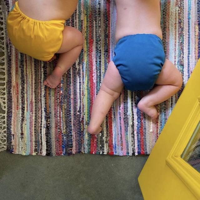 ALVABABY Solid Cloth Diaper - One Size Adjustable Washable & Reusable Diaper with Pocket for Babies (B05A Light Blue)