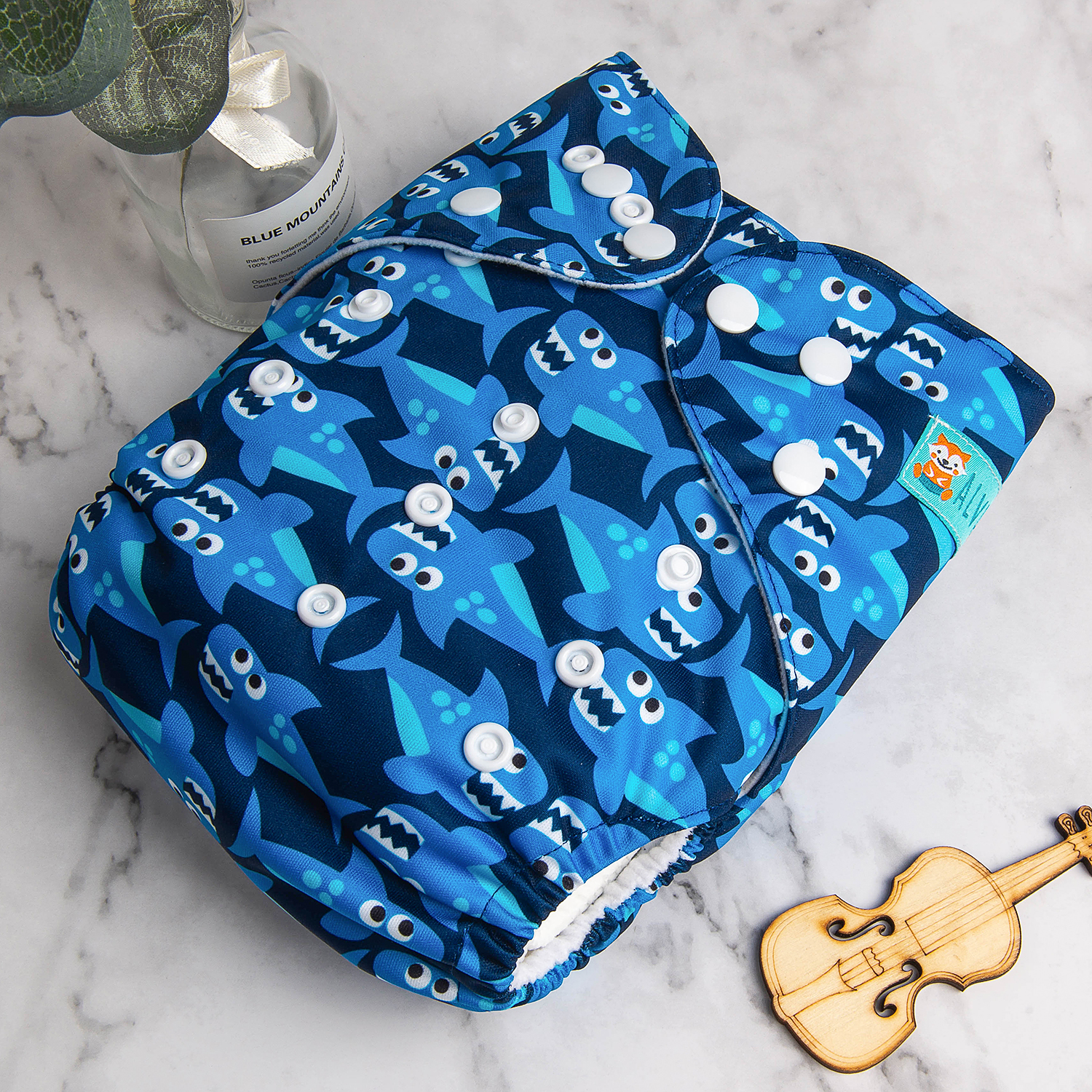 ALVABABY Print Cloth Diaper - One Size Adjustable Washable & Reusable Diaper for Babies and Toddlers (Giraffe&Elephant, H-YK47A)
