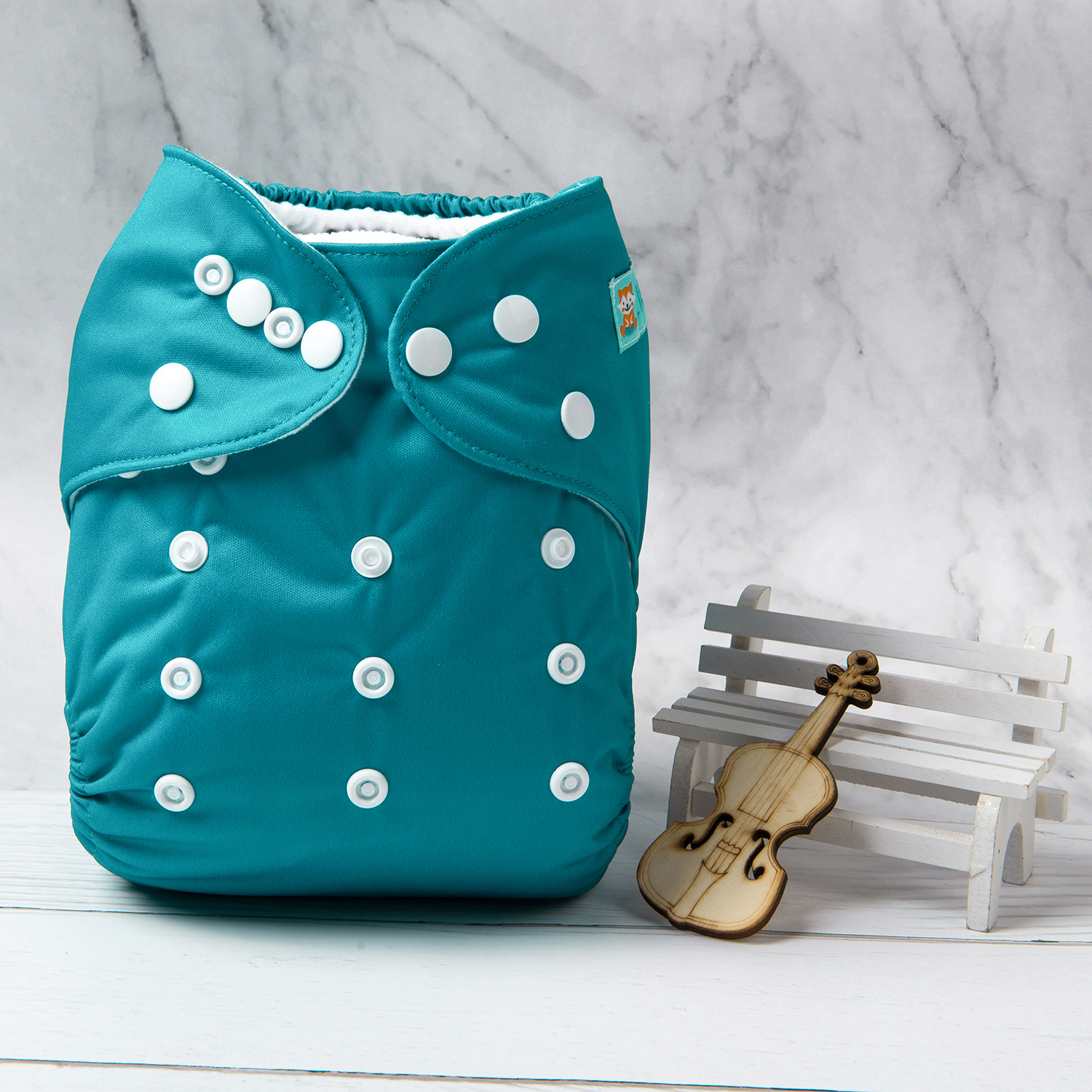 ALVABABY Solid Cloth Diaper - One Size Adjustable Washable & Reusable Diaper with Pocket for Babies (Shaded Spruce, B33A)