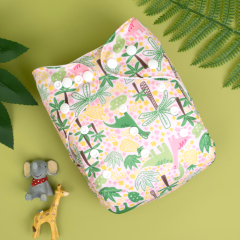 ALVABABY Printed Cloth Diaper - One Size Adjustable Washable & Reusable Diaper with Pocket for Babies- (H417A)
