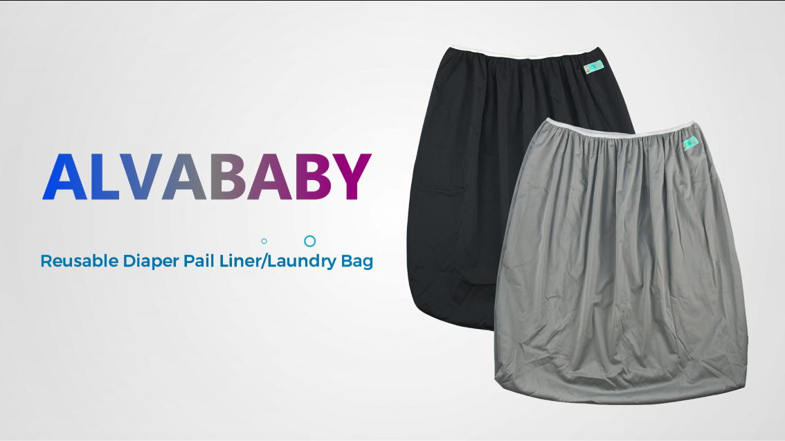 ALVABABY Large Reusable Diaper Pail Liner for Cloth Diaper Rubbish Bag Laundry (PL-B09A White)