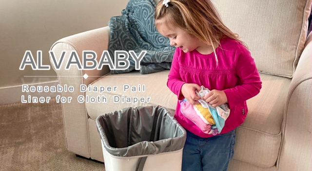 ALVABABY 2PCS Small Reusable Diaper Pail Liner for Cloth Diaper Rubbish Bag Laundry (LLS-B2938A)