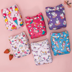 ALVABABY 6PCS One Size Diapers with 6 Microfiber inserts-6WZ44