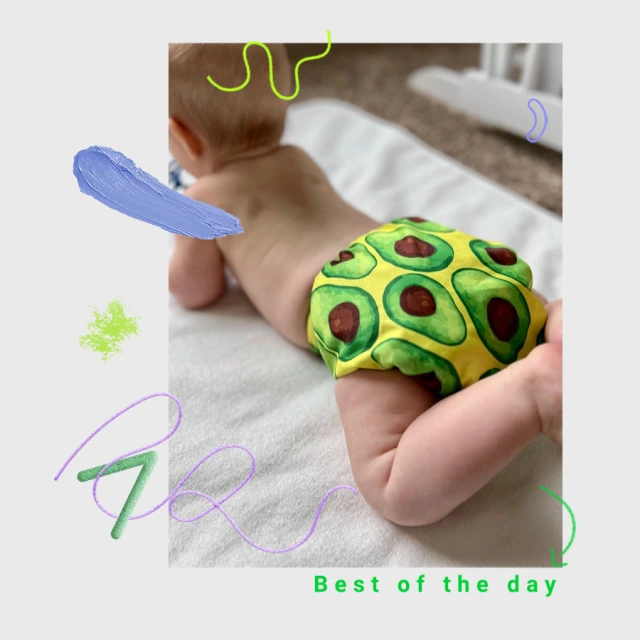 ALVABABY AWJ Lining Cloth Diaper with Tummy Panel for Babies -Avocado(WJT-H400A)