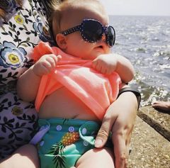 ALVABABY Printed Cloth Diaper - One Size Adjustable Washable & Reusable Diaper with Pocket for Babies (H074A Pineapple)