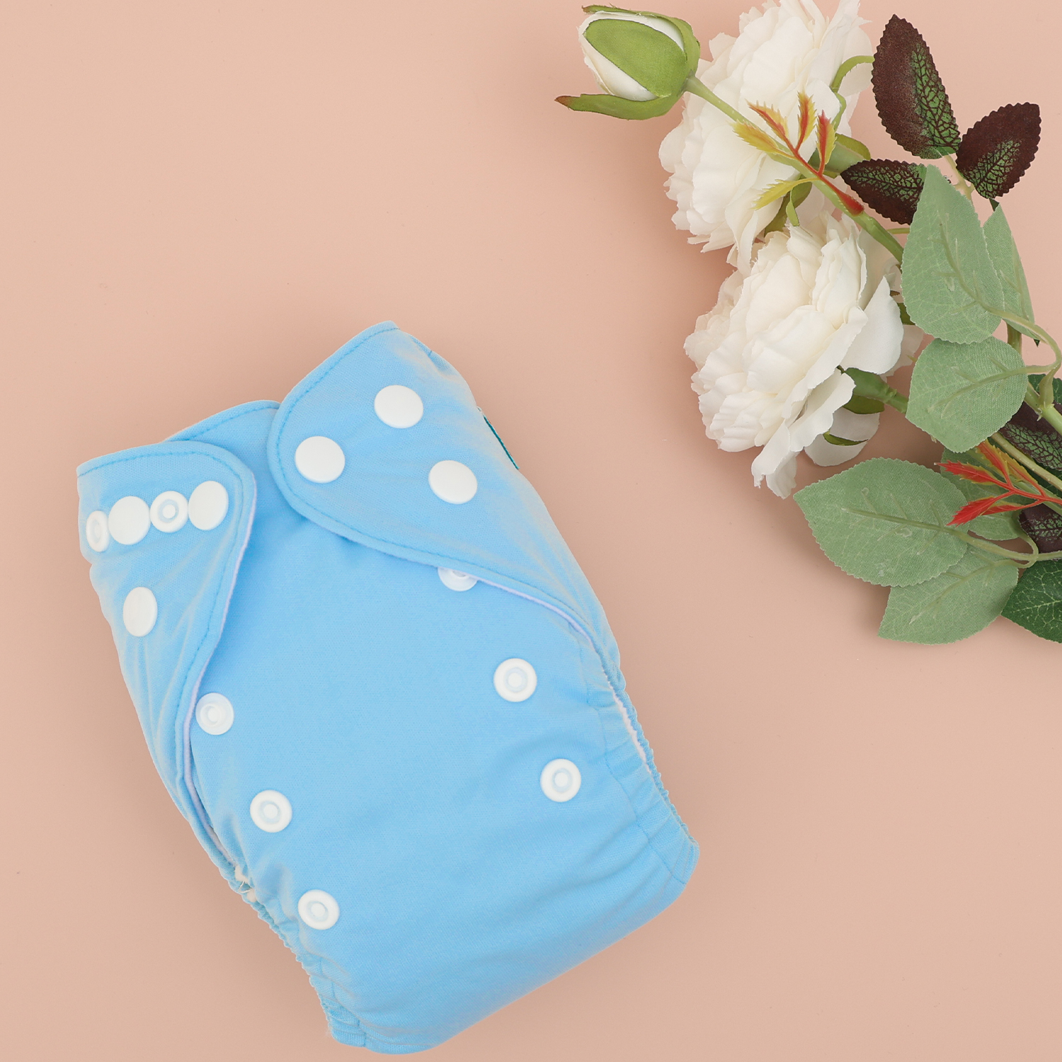 ALVABABY Newborn Cloth Diaper - Adjustable,Washable,Reusable Cloth Diaper with Pocket for Baby under 12lbs (SB03A Blue)