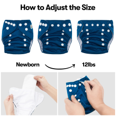 ALVABABY Newborn Cloth Diaper - Adjustable,Washable,Reusable Cloth Diaper with Pocket for Baby under 12lbs (SB38A)