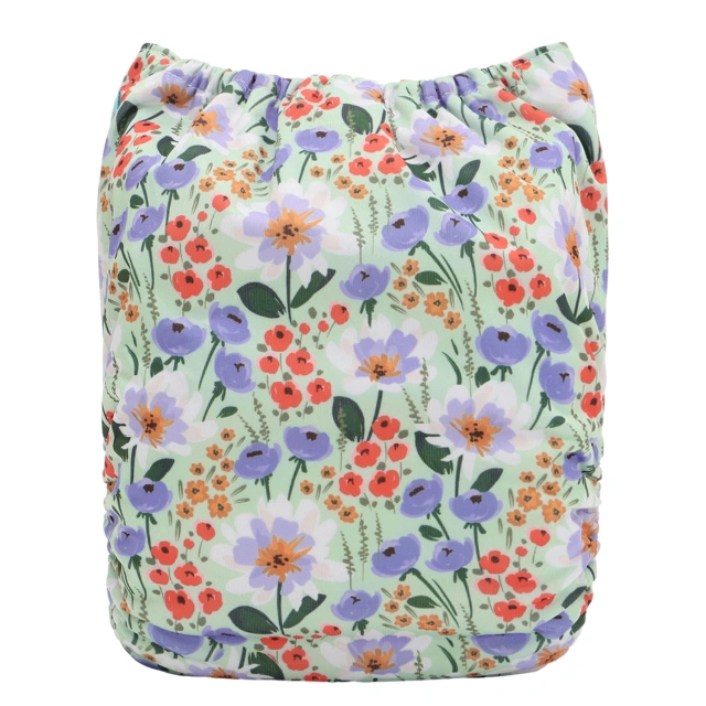 ALVABABY Positioning Cloth Diaper - One Size Adjustable Washable & Reusable Diaper for Babies and Toddlers (ED24A)