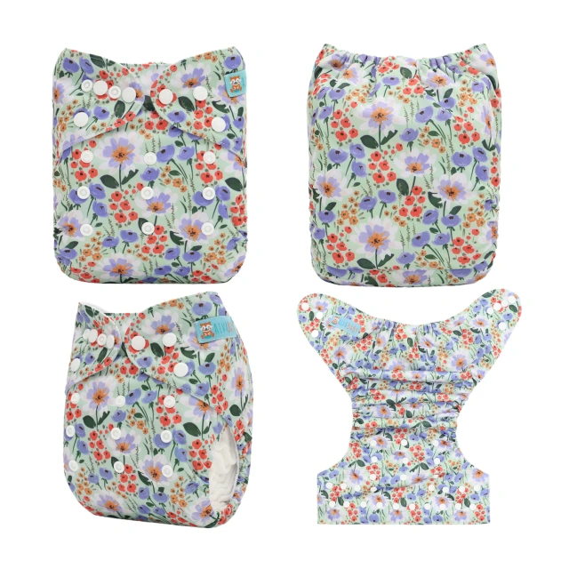 ALVABABY Positioning Cloth Diaper - One Size Adjustable Washable & Reusable Diaper for Babies and Toddlers (ED24A)