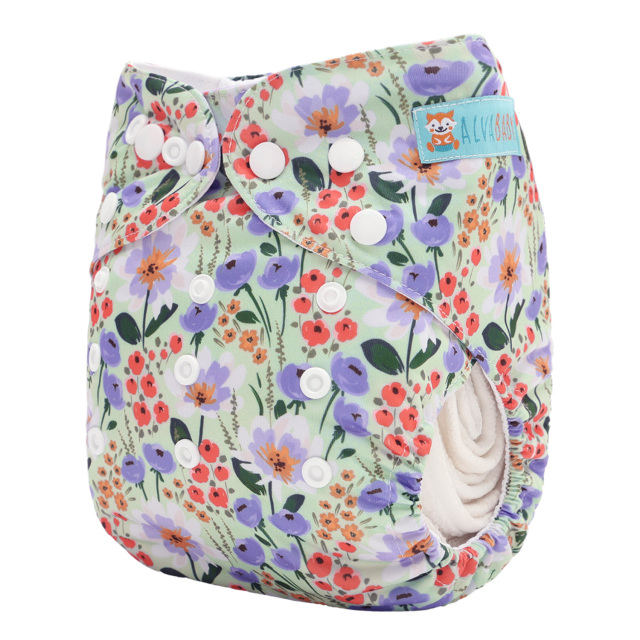ALVABABY AWJ Lining Cloth Diaper with Tummy Panel for Babies  (WJT-ED24A)