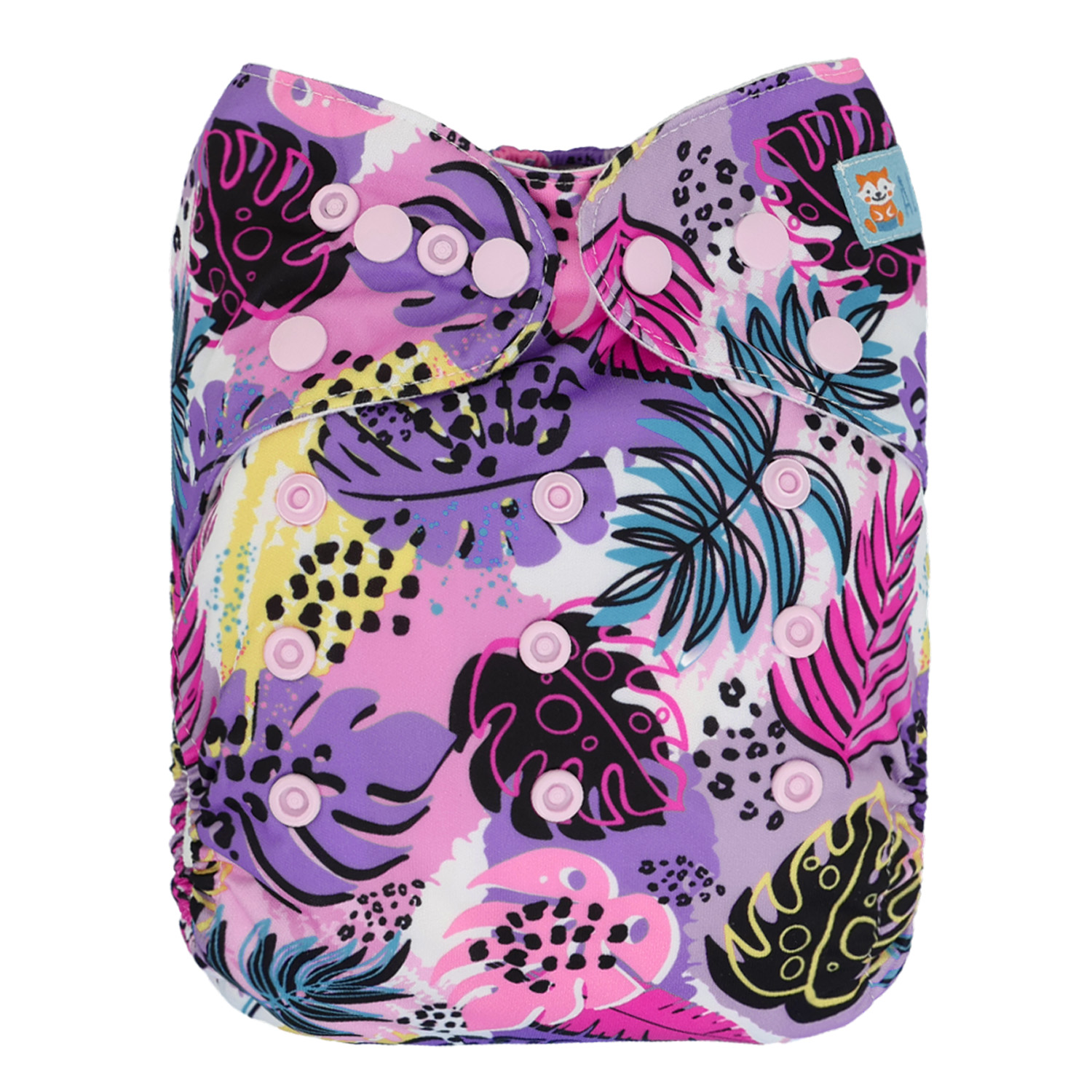 ALVABABY AWJ Lining Cloth Diaper with Tummy Panel for Babies -Leaf (WJT-EW35A)