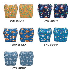 (Multi-Packs) One Size Positioning  Printed Swim Diaper