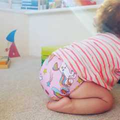 ALVABABY Printed Cloth Diaper - One Size Adjustable Washable & Reusable Diaper with Pocket for Babies -Pink unicorn(H071A)