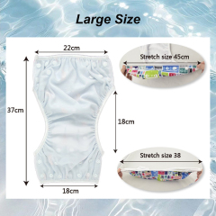ALVABABY Reusable Swim Diaper - Adjustable Large Size Swimwear for Infants & Toddlers (Blue Sharks, ZSW-YK47A)