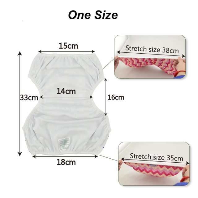 ALVABABY Reusable Swim Diaper - Adjustable One Size Swimwear for Infants & Toddlers (Dolphin, SWD-BS93A)