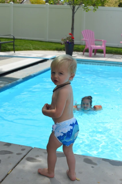 ALVABABY Reusable Swim Diaper - Adjustable One Size Swimwear for Infants & Toddlers (Whale, SWD41A)