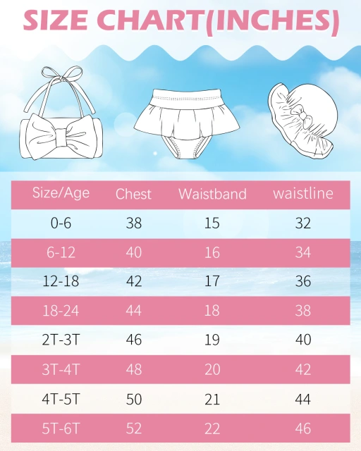 ALVABABY Toddler Baby Girl Swimsuit with Hat – Sleeveless Reusable Bathing Suit Bikini for Summer Beach & Pool