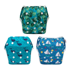 3-Pack Reusable Swim Diapers - One Size Adjustable Swimwears for Infants & Toddlers