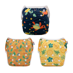 3-Pack Reusable Swim Diapers - One Size Adjustable Swimwears for Infants & Toddlers