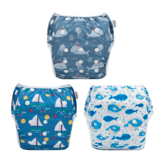 3-Pack Reusable Swim Diapers - One Size Adjustable Swimwears for Infants & Toddlers