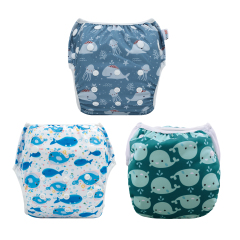 3-Pack Reusable Swim Diapers - One Size Adjustable Swimwears for Infants & Toddlers