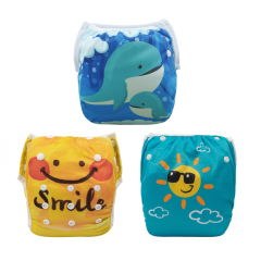 3-Pack Reusable Swim Diapers - One Size Adjustable Swimwears for Infants & Toddlers